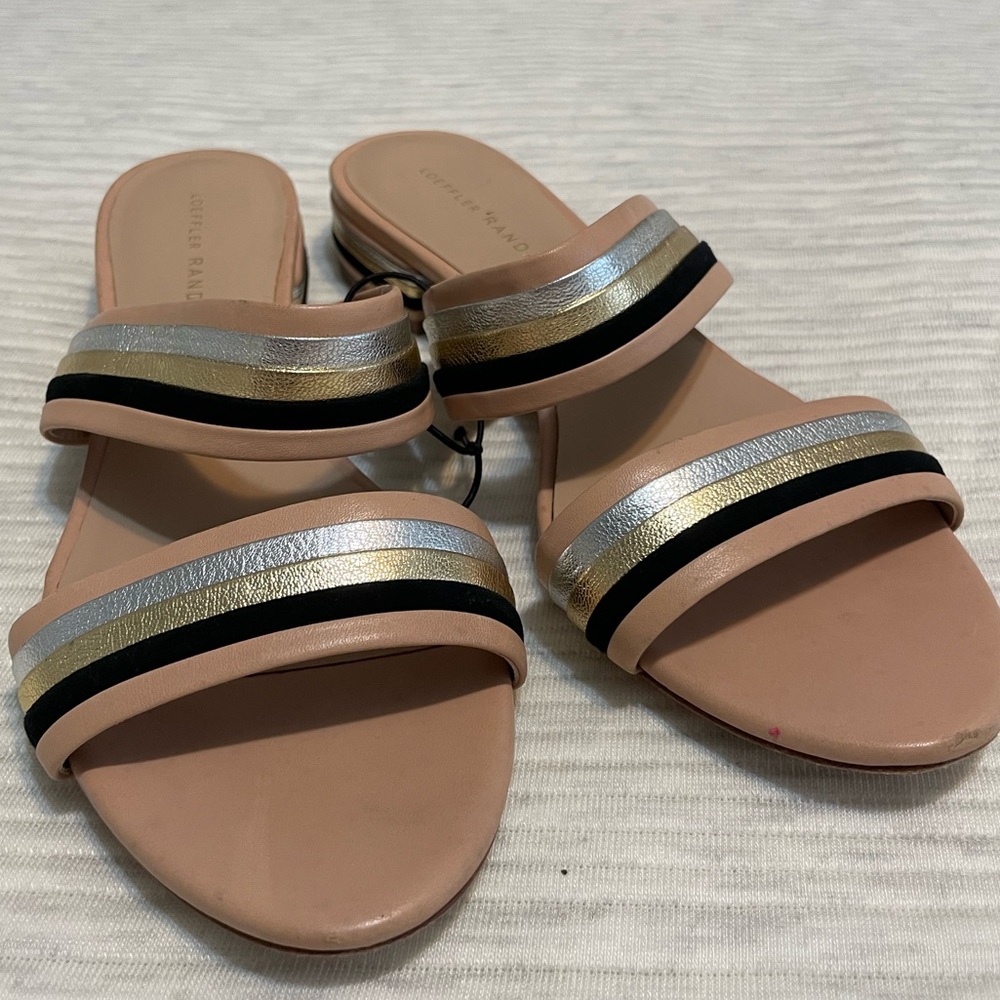 Almost new LOEFFLER RANDALL rubie metallic sandals 8